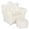 FAMIHOLLD Kids Children Sofa Seat Armchair Lounger Couch Furniture With Footstool - White -Children's chairs Sales Store 37853611 1