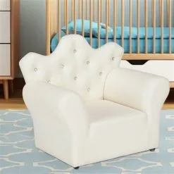 FAMIHOLLD Kids Children Sofa Seat Armchair Lounger Couch Furniture With Footstool - White 10 FAMIHOLLD Kids Children Sofa Seat Armchair Lounger Couch Furniture With Footstool - White -Children's chairs Sales Store 37853611 5