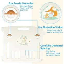 FAMIHOLLD Sukko 14 Panel Baby Playpen Safety Play Yard Home Indoor Outdoor -Children's chairs Sales Store 37853690 3