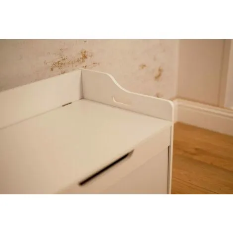 MARCO PAUL Wooden Toybox Chest Toy Storage Baby Box - White Kids Storage Units Square Strong, Stable And Hardwearing Ottoman Storage Box For Children's, Bedrooms Or Nurseriess Boys Girls Toy Storage Bo 5 MARCO PAUL Wooden Toybox Chest Toy Storage Baby Box - White Kids Storage Units Square Strong, Stable And Hardwearing Ottoman Storage Box For Children's, Bedrooms Or Nurseriess Boys Girls Toy Storage Bo - Image 3