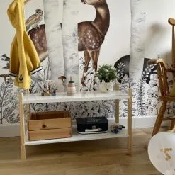 Alice's Garden Children's Shoe And Coat Organiser, 2 Shelves And A Coat Stand With 4 Hooks, 80x30x120cm - Tobias - Natural Pine, Painted White 10 Alice's Garden Children's Shoe And Coat Organiser, 2 Shelves And A Coat Stand With 4 Hooks, 80x30x120cm - Tobias - Natural Pine, Painted White -Children's chairs Sales Store 45404852 4