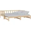 Pull-out Day Bed Solid Pinewood 2x VidaXL -Children's chairs Sales Store 47296080 1