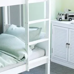 Home Discount Gemini 3ft Single Wood Detachable Bunk Bed, White -Children's chairs Sales Store 49193918 4