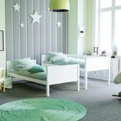 Home Discount Gemini 3ft Single Wood Detachable Bunk Bed, White -Children's chairs Sales Store 49193918 5