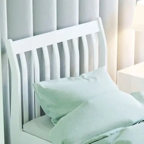 Home Discount Orion 3ft Single Solid Wood Sleigh Bed, White, 190 X 90 Cm 5 Home Discount Orion 3ft Single Solid Wood Sleigh Bed, White, 190 X 90 Cm - Image 3