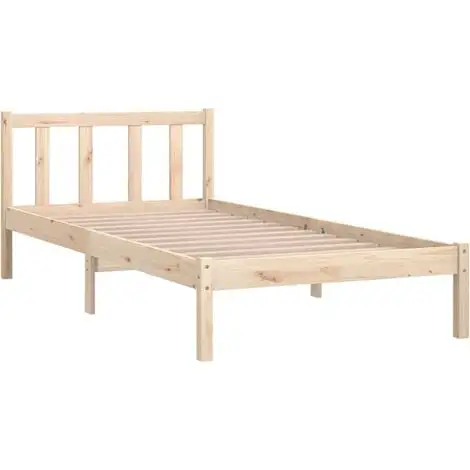 Bed Frame Solid Pinewood 90x200 Cm VidaXL 6 Bed Frame Solid Pinewood 90x200 Cm VidaXL - Image 4