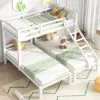 ModernLuxe Bunk Bed Triple Sleeper With Side Ladder For Children And Teens, 90x190cm,90x200cm, White 2 ModernLuxe Bunk Bed Triple Sleeper With Side Ladder For Children And Teens, 90x190cm,90x200cm, White -Children's chairs Sales Store 50393634 1