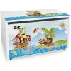 Leomark Large Wheeled Wooden Toy Box For With Stool Seat - Pirates -Children's chairs Sales Store 51194637 1