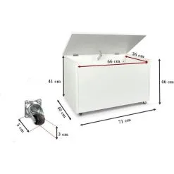 Leomark Large Wheeled Wooden Toy Box For With Stool Seat - Unicorn -Children's chairs Sales Store 51194642 5