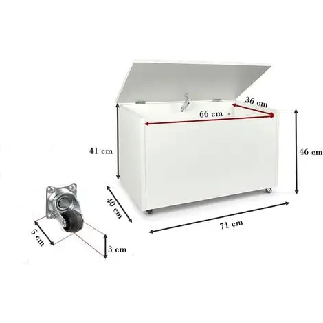Leomark Large Wheeled Wooden Toy Box For With Stool Seat - Jungle Animals 7 Leomark Large Wheeled Wooden Toy Box For With Stool Seat - Jungle Animals - Image 5