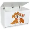 Leomark Large Wheeled Wooden Toy Box For With Stool Seat - Cat And Dog 1 Leomark Large Wheeled Wooden Toy Box For With Stool Seat - Cat And Dog -Children's chairs Sales Store 51194659 1