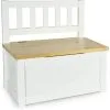 Leomark Wooden Toy Box With A Bench - Pola - WHITE/PINE 2 Leomark Wooden Toy Box With A Bench - Pola - WHITE/PINE -Children's chairs Sales Store 51194660 1