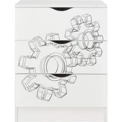 Leomark White Chest Of Drawers - ROMA - Machinery