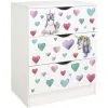 Leomark White Chest Of Drawers - ROMA - Unicorn -Children's chairs Sales Store 51194692 1