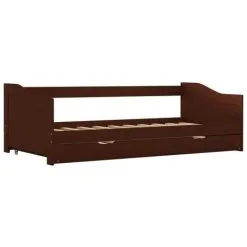 Topdeal Pull-out Sofa Bed Frame Dark Brown Pinewood 90x200 Cm VDTD24042 10 Topdeal Pull-out Sofa Bed Frame Dark Brown Pinewood 90x200 Cm VDTD24042 -Children's chairs Sales Store 51867212 4