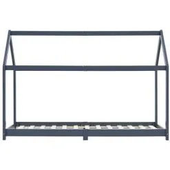 Topdeal Kids Bed Frame Grey Solid Pine Wood 70x140 Cm VDTD24206 9 Topdeal Kids Bed Frame Grey Solid Pine Wood 70x140 Cm VDTD24206 -Children's chairs Sales Store 51867417 3