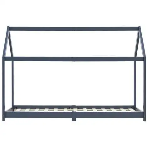 Topdeal Kids Bed Frame Grey Solid Pine Wood 70x140 Cm VDTD24206 5 Topdeal Kids Bed Frame Grey Solid Pine Wood 70x140 Cm VDTD24206 - Image 3