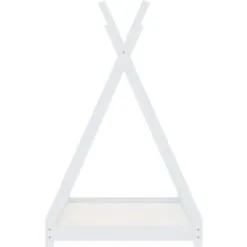 Topdeal Kids Bed Frame White Solid Pine Wood 70x140 Cm VDTD24212 -Children's chairs Sales Store 51867422 4