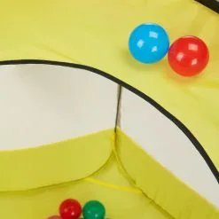 Relaxdays Ball Pit With 100 Balls For Kids, Pop Up Play Tent For Age 3 And Up, HWD: 70x85x100 Cm, Hexagonal, Red-Yellow -Children's chairs Sales Store 52223311 5
