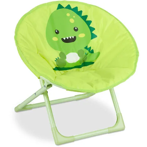 Relaxdays Moon Chair Kids, Foldable, Indoor, Camping Seat For Boys & Girls, HxWxD 48 X 51 X 48 Cm, Monster, Yellow 3 Relaxdays Moon Chair Kids, Foldable, Indoor, Camping Seat For Boys & Girls, HxWxD 48 X 51 X 48 Cm, Monster, Yellow