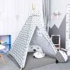 Gymax Kids Teepee Tent With Floor Mat Cotton Canvas Indian Indoor Outdoor Play House 1 Gymax Kids Teepee Tent With Floor Mat Cotton Canvas Indian Indoor Outdoor Play House -Children's chairs Sales Store 52542100 1