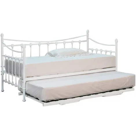 COMFY LIVING 3ft Metal Day Bed With Or Without Trundle 3 COMFY LIVING 3ft Metal Day Bed With Or Without Trundle