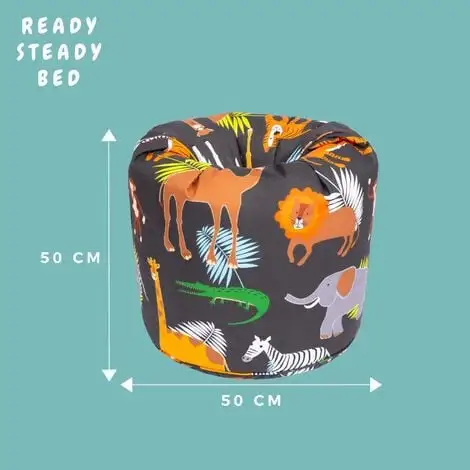 Ready Steady Bed Childrens Character Filled Beanbags Kids Bedroom Play Room Furniture Bean Bag, Africa 4 Ready Steady Bed Childrens Character Filled Beanbags Kids Bedroom Play Room Furniture Bean Bag, Africa - Image 2