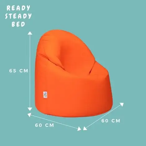 Ready Steady Bed Outdoor Kids Bean Bag Chair Indoor Comfy Seat Child's Ergonomic Durable Comfort, Orange 4 Ready Steady Bed Outdoor Kids Bean Bag Chair Indoor Comfy Seat Child's Ergonomic Durable Comfort, Orange - Image 2