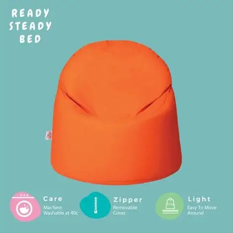 Ready Steady Bed Outdoor Kids Bean Bag Chair Indoor Comfy Seat Child's Ergonomic Durable Comfort, Orange 6 Ready Steady Bed Outdoor Kids Bean Bag Chair Indoor Comfy Seat Child's Ergonomic Durable Comfort, Orange - Image 4
