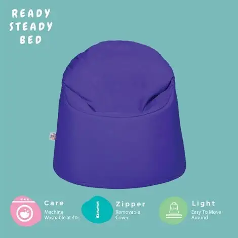 Ready Steady Bed Outdoor Kids Bean Bag Chair Indoor Comfy Seat Child's Ergonomic Durable Comfort, Purple 6 Ready Steady Bed Outdoor Kids Bean Bag Chair Indoor Comfy Seat Child's Ergonomic Durable Comfort, Purple - Image 4