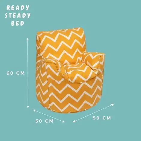 Ready Steady Bed Childrens Character Filled Beanbag Kids Bean Bag Chair Seat Bedroom Play TV Room, Zigzag 4 Ready Steady Bed Childrens Character Filled Beanbag Kids Bean Bag Chair Seat Bedroom Play TV Room, Zigzag - Image 2
