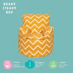 Ready Steady Bed Childrens Character Filled Beanbag Kids Bean Bag Chair Seat Bedroom Play TV Room, Zigzag 10 Ready Steady Bed Childrens Character Filled Beanbag Kids Bean Bag Chair Seat Bedroom Play TV Room, Zigzag -Children's chairs Sales Store 54386501 4