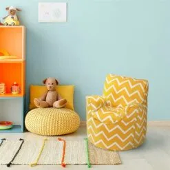 Ready Steady Bed Childrens Character Filled Beanbag Kids Bean Bag Chair Seat Bedroom Play TV Room, Zigzag 11 Ready Steady Bed Childrens Character Filled Beanbag Kids Bean Bag Chair Seat Bedroom Play TV Room, Zigzag -Children's chairs Sales Store 54386501 5