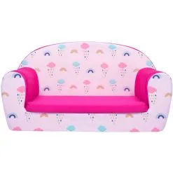 Ready Steady Bed Kids Children Mini Lounger Kids Sofa Seat Chair Great For Playroom Kidsroom Living Room Colourful Lightweight And Durable, Rainbow