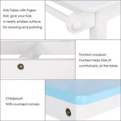 GIZCAM 3PCS Kids Table & Chair Set Children Wooden Furniture Toddler Drawing Desk -Children's chairs Sales Store 54458818 4