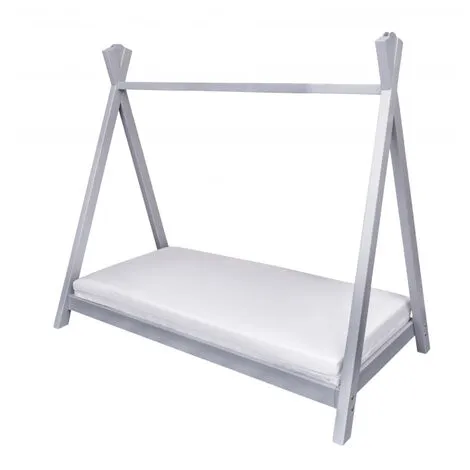 Kinder Valley Teepee Toddler Bed With Kinder Flow Mattress & Removable Washable Water Resistant Cover - Grey 3 Kinder Valley Teepee Toddler Bed With Kinder Flow Mattress & Removable Washable Water Resistant Cover - Grey