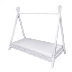 Kinder Valley Teepee Toddler Bed With Kinder Flow Mattress & Removable Washable Water Resistant Cover - White