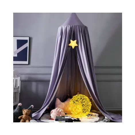 MUFF Bed Canopy For Bedroom Round Dome For Baby Nursery Room Decorations 250cm Purple Gray 3 MUFF Bed Canopy For Bedroom Round Dome For Baby Nursery Room Decorations 250cm Purple Gray