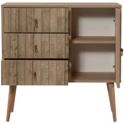 Vivense City Sideboard Cabinet Cupboard Storage Furniture Drawers & Doors Natural -Children's chairs Sales Store 54995712 3