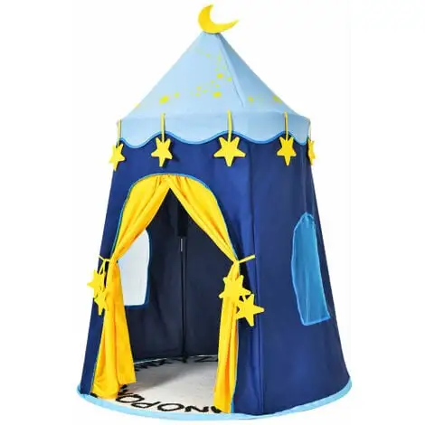 Gymax Children Portable Playhouse Tent Kids Castle Indoor & Outdoor Blue 3 Gymax Children Portable Playhouse Tent Kids Castle Indoor & Outdoor Blue