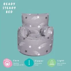 Ready Steady Bed Childrens Character Filled Beanbag Kids Bean Bag Chair Seat Bedroom Play TV Room, Shooting Stars -Children's chairs Sales Store 56991474 4