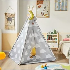 SoBuy Children Play Tent Playhouse Kids Teepee Tipi With Floor Mat,OSS03-A01 -Children's chairs Sales Store 58370517 5