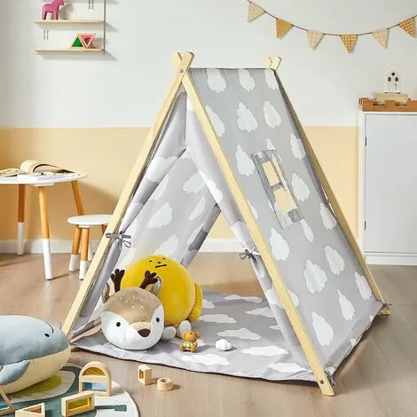 SoBuy Children Kids Play Tent Playhouse With Floor Mat,OSS02-F01 4 SoBuy Children Kids Play Tent Playhouse With Floor Mat,OSS02-F01 - Image 2