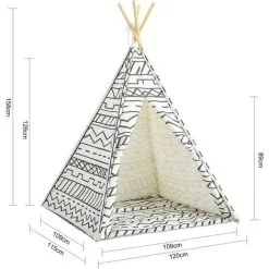 SoBuy Children Play Tent Playhouse Kids Teepee Tipi With Floor Mat,OSS03-A03 -Children's chairs Sales Store 58370539 3