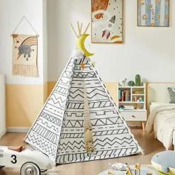 SoBuy Children Play Tent Playhouse Kids Teepee Tipi With Floor Mat,OSS03-A03 -Children's chairs Sales Store 58370539 5