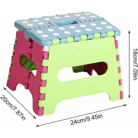 ECHOO 1 Piece Plastic Folding Stool, Small Folding Step Stool, Folding Stool For Children And Adults, 4 ECHOO 1 Piece Plastic Folding Stool, Small Folding Step Stool, Folding Stool For Children And Adults, - Image 2