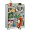 Relaxdays Children's Shelf, Storage Unit For Books, Toys And Games, Stable MDF Material, HxWxD: 100 X 71.5 X 34 Cm, Grey -Children's chairs Sales Store 59685632 1