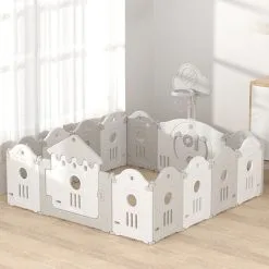 Livingandhome Foldable Baby Playpen Activity Safety Play Yard With Crawling Mat -Children's chairs Sales Store 59726773 3