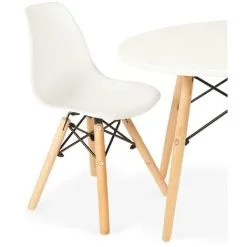 MMILO MODERN Eiffel Kids Children Chairs Plastic Seat With Cross Metal Frame