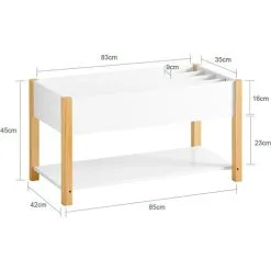 SoBuy Children Kids Bookcase Book Shelf Toy Shelf Storage Display Shelf Rack Organizer,KMB35-W -Children's chairs Sales Store 59899076 3